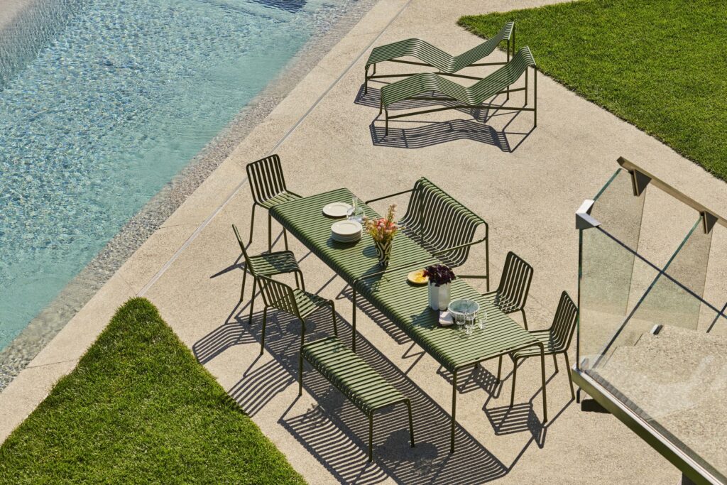 HAY Palissade Dining Bench Armrest, hot galvanised steel - Image 4